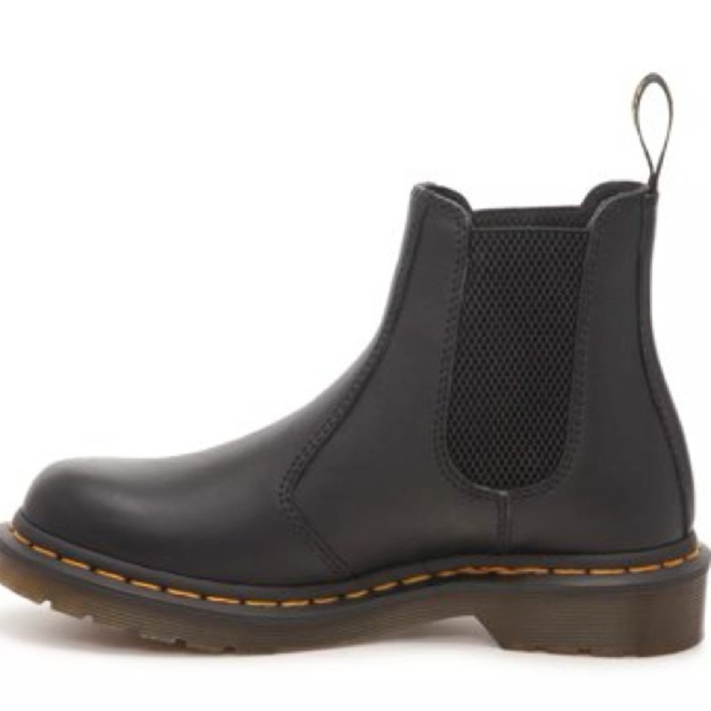 Dr. Martens Black Chelsea Work Boot with Yellow Stitching - Women’s